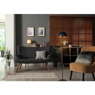 lafabryka.pl SIEMON - Lampa podłogowa - Ø 35 cm - 1xE27 - Black 45796/01/30 Lucide